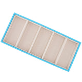 5 Grid Glasses Case Multifunction Space Saving 5 Slot Sunglasses Holder Storage Box Light Blue - Side View