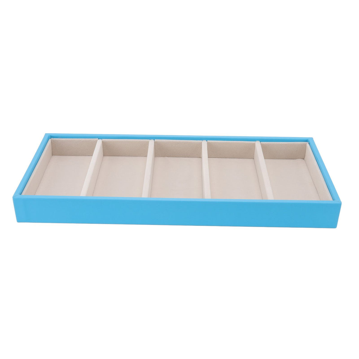 5 Grid Glasses Case Multifunction Space Saving 5 Slot Sunglasses Holder Storage Box Light Blue