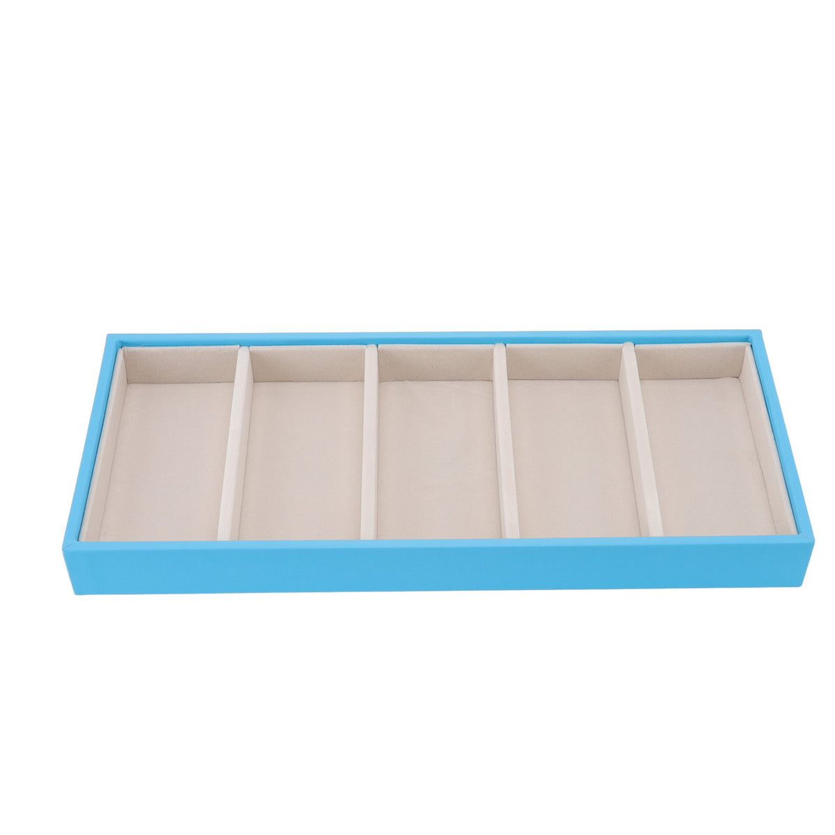5 Grid Glasses Case Multifunction Space Saving 5 Slot Sunglasses Holder Storage Box Light Blue