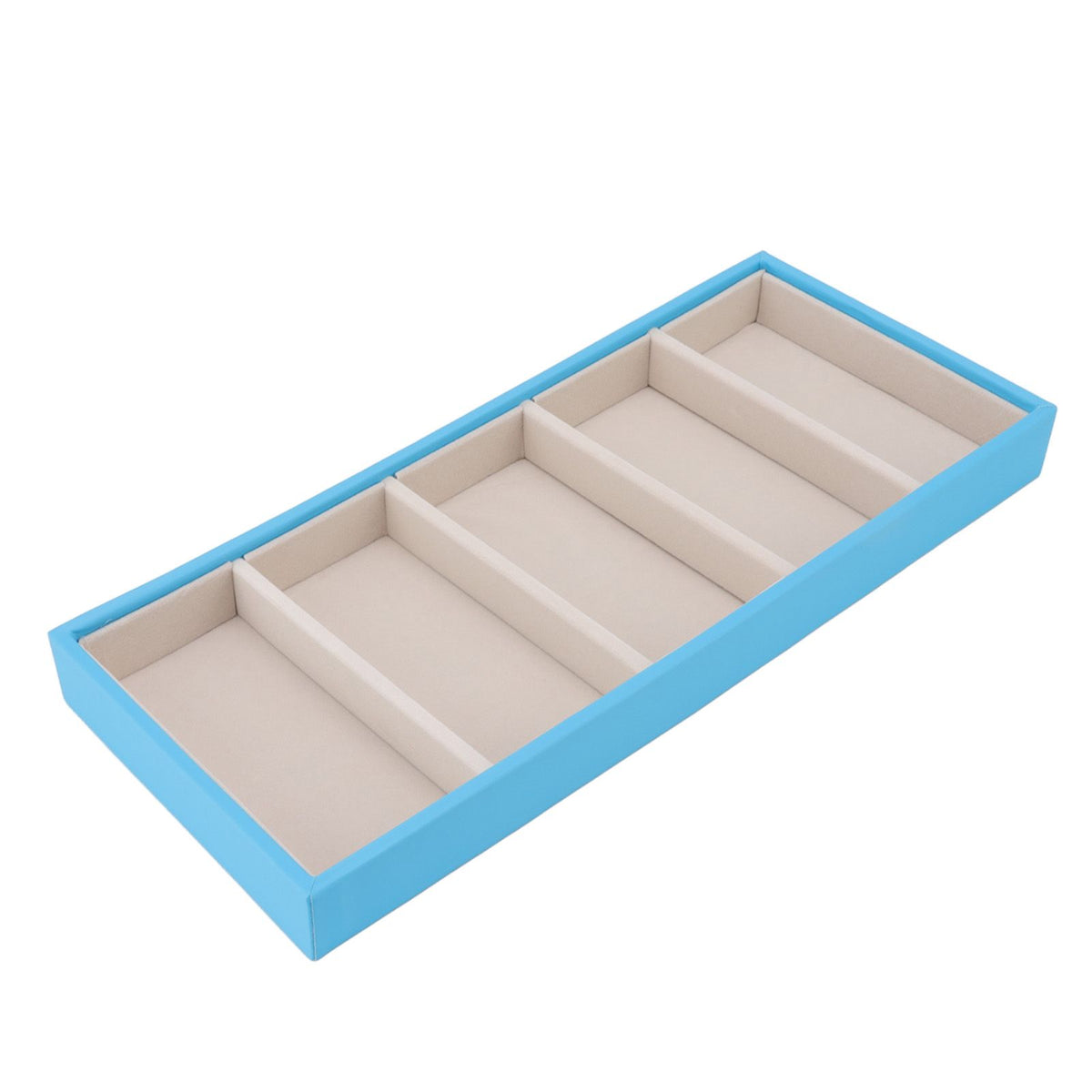 5 Grid Glasses Case Multifunction Space Saving 5 Slot Sunglasses Holder Storage Box Light Blue
