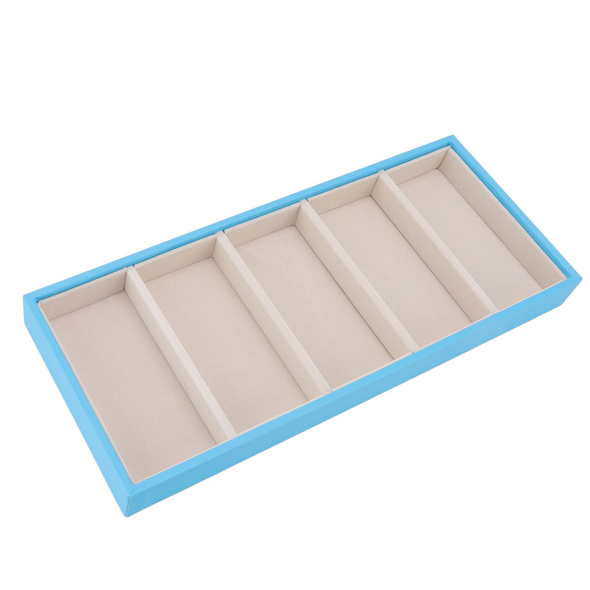 5 Grid Glasses Case Multifunction Space Saving 5 Slot Sunglasses Holder Storage Box Light Blue