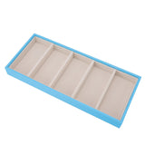 5 Grid Glasses Case Multifunction Space Saving 5 Slot Sunglasses Holder Storage Box Light Blue - Extra Image