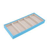 5 Grid Glasses Case Multifunction Space Saving 5 Slot Sunglasses Holder Storage Box Light Blue