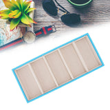 5 Grid Glasses Case Multifunction Space Saving 5 Slot Sunglasses Holder Storage Box Light Blue
