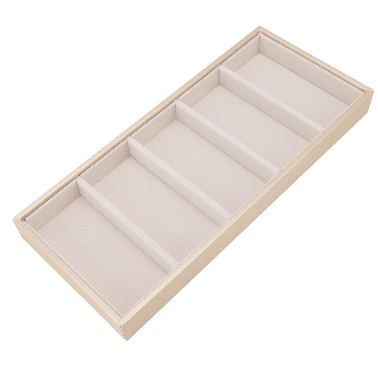 5 Grid Glasses Case Multifunction Space Saving 5 Slot Sunglasses Holder Storage Box Beige