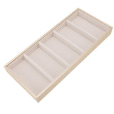 5 Grid Glasses Case Multifunction Space Saving 5 Slot Sunglasses Holder Storage Box Beige