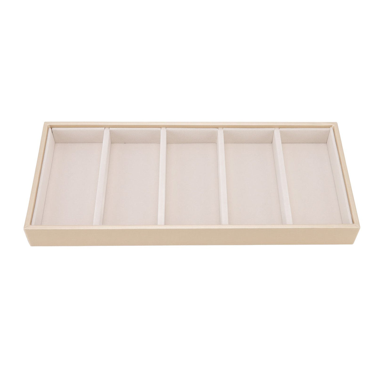 5 Grid Glasses Case Multifunction Space Saving 5 Slot Sunglasses Holder Storage Box Beige