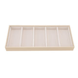 5 Grid Glasses Case Multifunction Space Saving 5 Slot Sunglasses Holder Storage Box Beige
