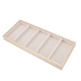 5 Grid Glasses Case Multifunction Space Saving 5 Slot Sunglasses Holder Storage Box Beige