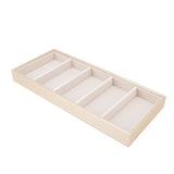 5 Grid Glasses Case Multifunction Space Saving 5 Slot Sunglasses Holder Storage Box Beige
