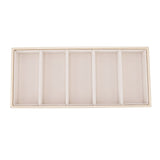 5 Grid Glasses Case Multifunction Space Saving 5 Slot Sunglasses Holder Storage Box Beige - Rear View