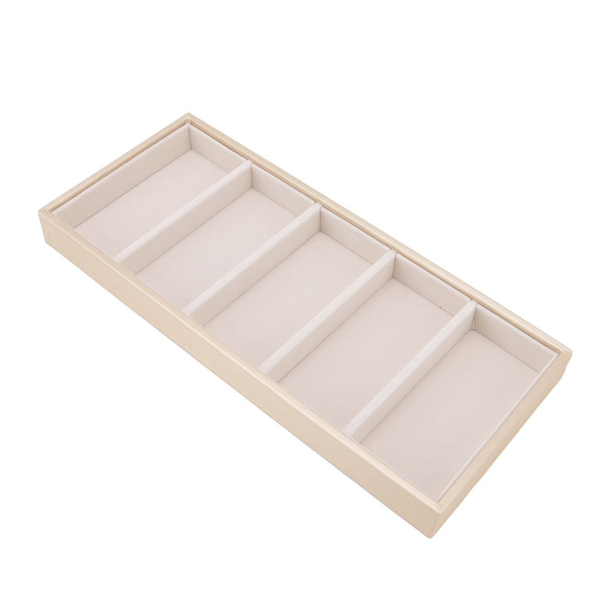 5 Grid Glasses Case Multifunction Space Saving 5 Slot Sunglasses Holder Storage Box Beige