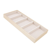 5 Grid Glasses Case Multifunction Space Saving 5 Slot Sunglasses Holder Storage Box Beige - Extra Image