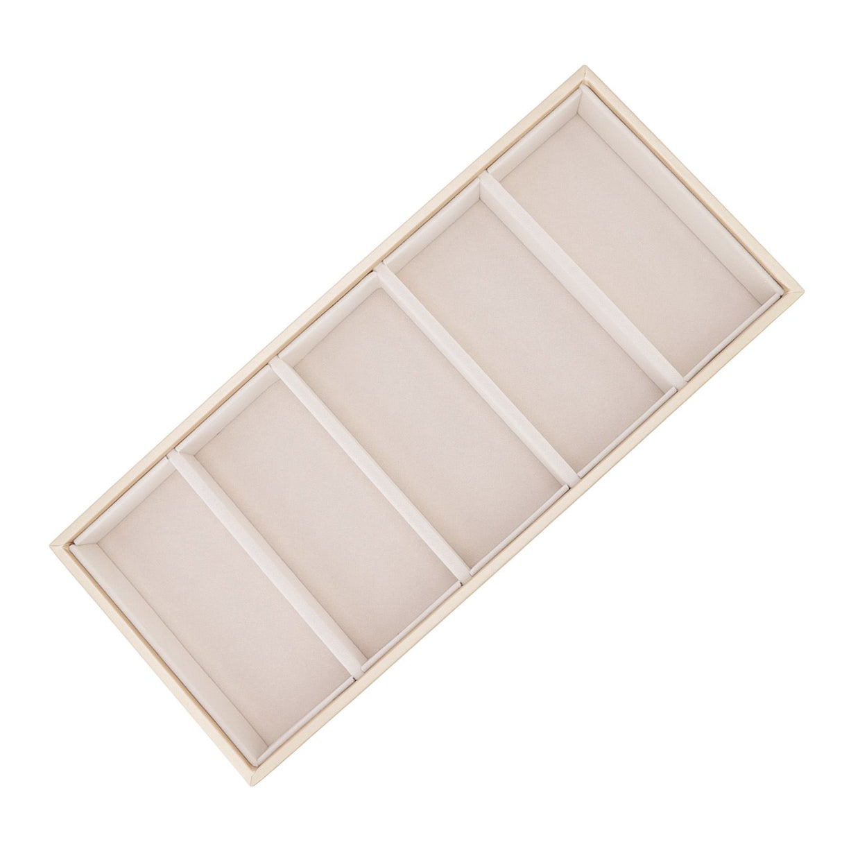 5 Grid Glasses Case Multifunction Space Saving 5 Slot Sunglasses Holder Storage Box Beige