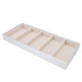 5 Grid Glasses Case Multifunction Space Saving 5 Slot Sunglasses Holder Storage Box Silver Gray - Side View