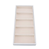 5 Grid Glasses Case Multifunction Space Saving 5 Slot Sunglasses Holder Storage Box Silver Gray