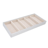 5 Grid Glasses Case Multifunction Space Saving 5 Slot Sunglasses Holder Storage Box Silver Gray - Close-Up Angle