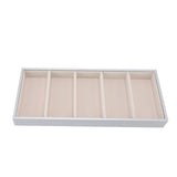 5 Grid Glasses Case Multifunction Space Saving 5 Slot Sunglasses Holder Storage Box Silver Gray - Extra Image