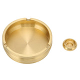 Copper Cigarette Ashtray Rust Proof Anti Corrosion Simple Modern Style Ashtray for Home Office Bar Cafe Hotel Restaurant - Front View