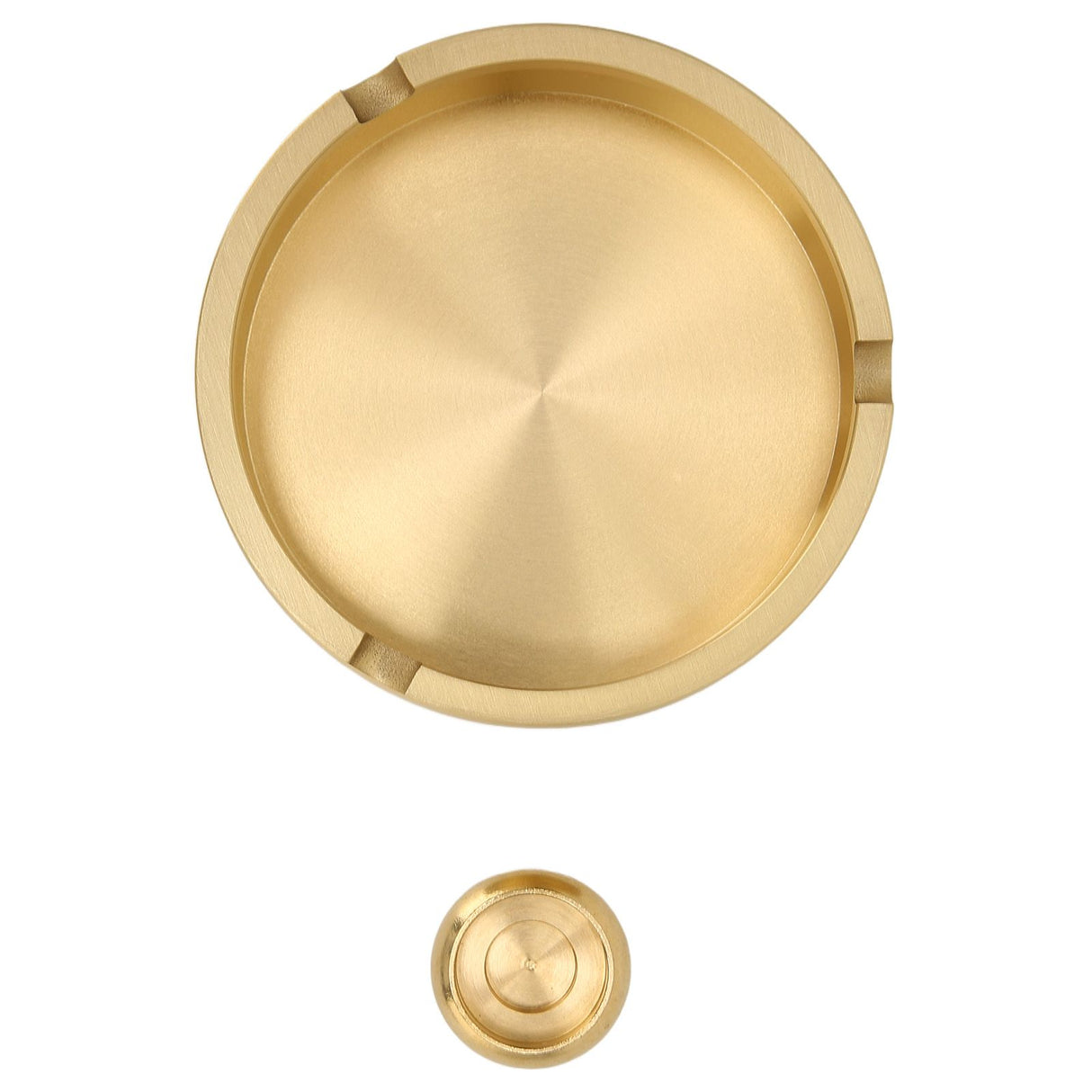 Copper Cigarette Ashtray Rust Proof Anti Corrosion Simple Modern Style Ashtray for Home Office Bar Cafe Hotel Restaurant