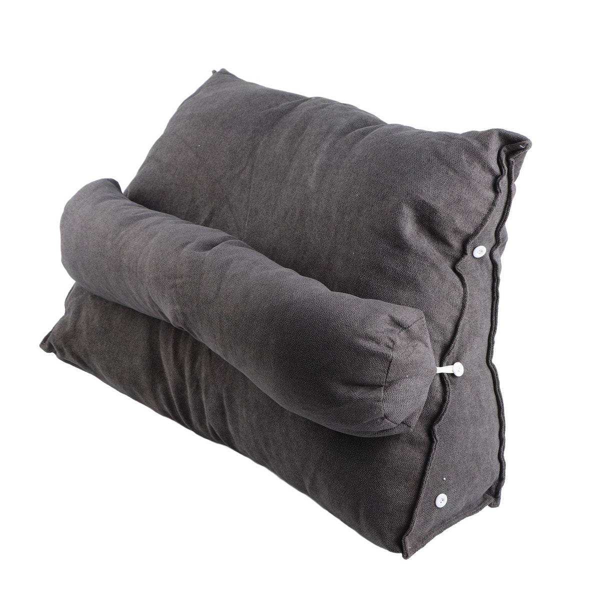 Large Backrest 60x22x50cm Triangular Design Detachable Soft Comfortable Reading Pillow Backrest for Home Sofa Bed Light Gray 60x22x50cm