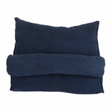 Large Backrest 60x22x50cm Triangular Design Detachable Soft Comfortable Reading Pillow Backrest for Home Sofa Bed Dark Blue 60x22x50cm