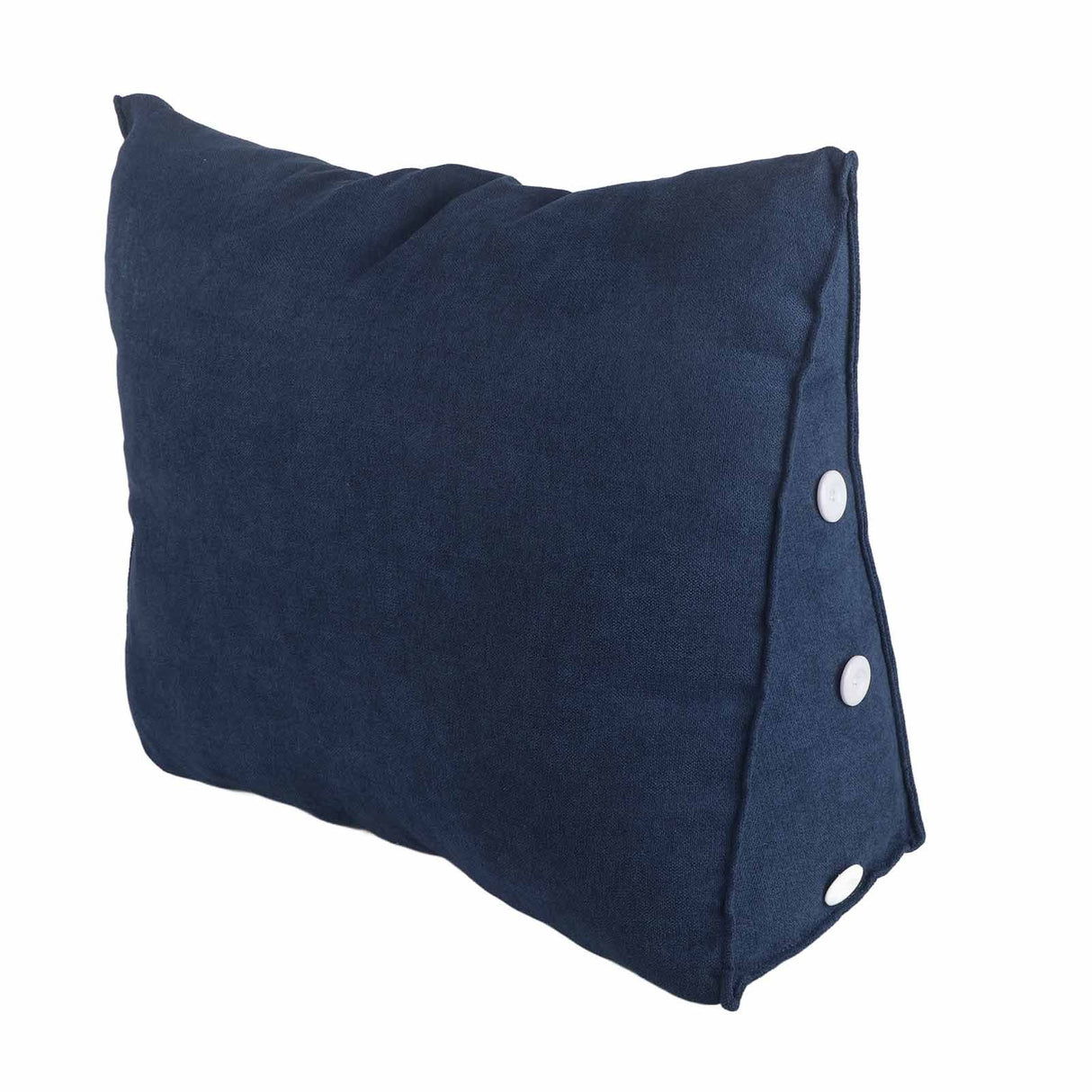 Large Backrest 60x22x50cm Triangular Design Detachable Soft Comfortable Reading Pillow Backrest for Home Sofa Bed Dark Blue 60x22x50cm