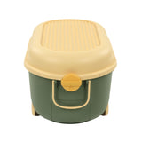 Toy Storage Box Multi Purpose Cute Duck Cover Plastic Clothes Organize Box with Wheel for Children Green (Large)