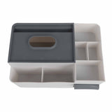 Tissue Box Cover Multipurpose Stylish Decorative Facial Tissue Holder for Kitchen Dining Room Bathroom Desk Light Grey with Dark Grey