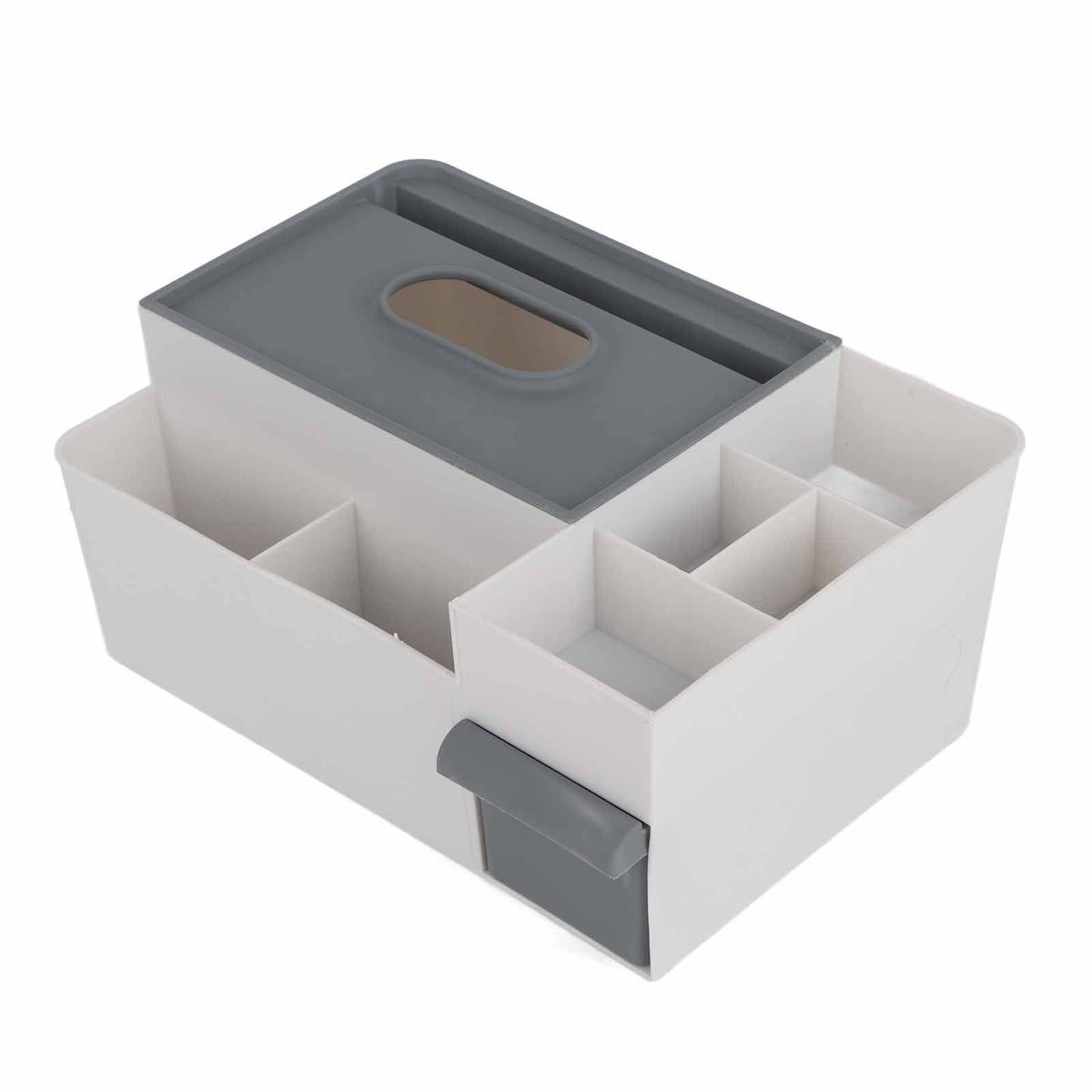 Tissue Box Cover Multipurpose Stylish Decorative Facial Tissue Holder for Kitchen Dining Room Bathroom Desk Light Grey with Dark Grey