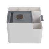 Tissue Box Cover Multipurpose Stylish Decorative Facial Tissue Holder for Kitchen Dining Room Bathroom Desk Light Grey with Dark Grey