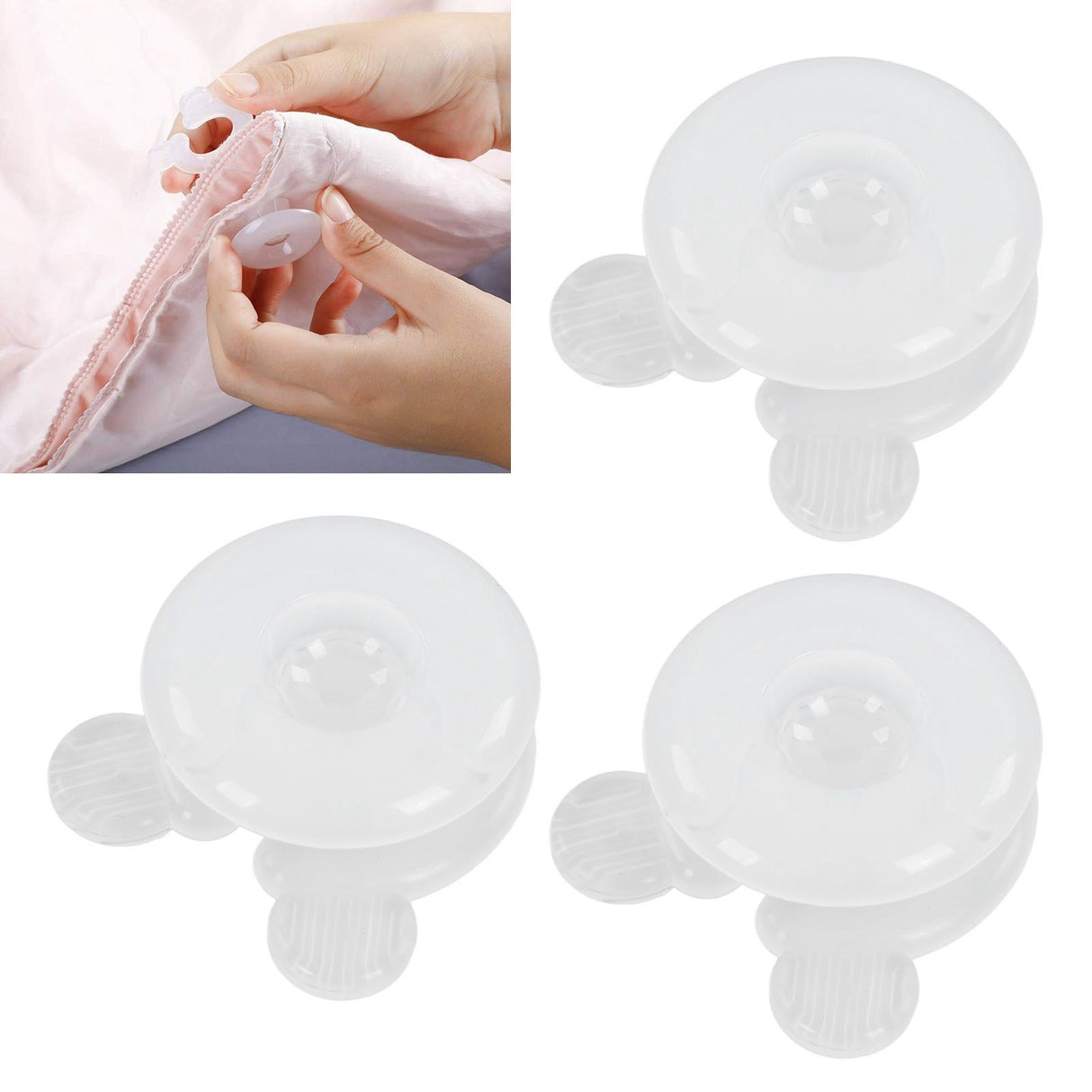 20 Sets Quilt Fixing Clip Plastic Duvet Quilt Cover Fixing Holder to Keep Your Quilt Still