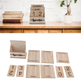 Wooden Perpetual Date Desk Calendar Manual Reusable Retro Beautiful Desktop Calendar Wood Block Calendar