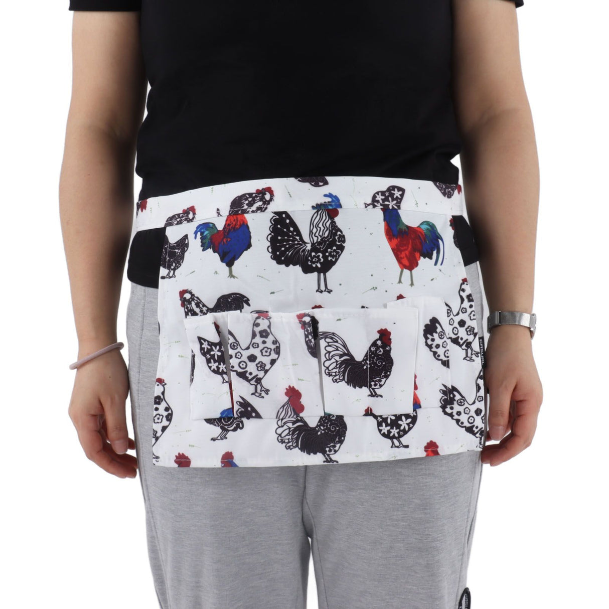 Egg Collection Apron 3 Pockets Hands Free Eggs Gathering Holding Apron for Child Duck Goose Eggs Style 2