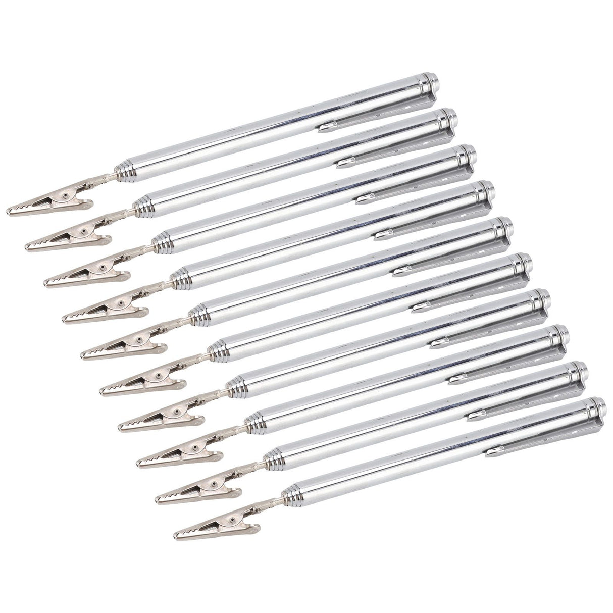 10Pcs Roach Clip Stainless Steel Durable Telescopic Design Wide Application Bracelet Helper Tool for Car Home Repair