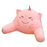 Cute Office Support Cushion Comfortable Easy to Rebound Easy to Clean Lovely Pregnant Women Lumbar Pillows with Zipper Unicorn 55x28cm/21.7x11.0in