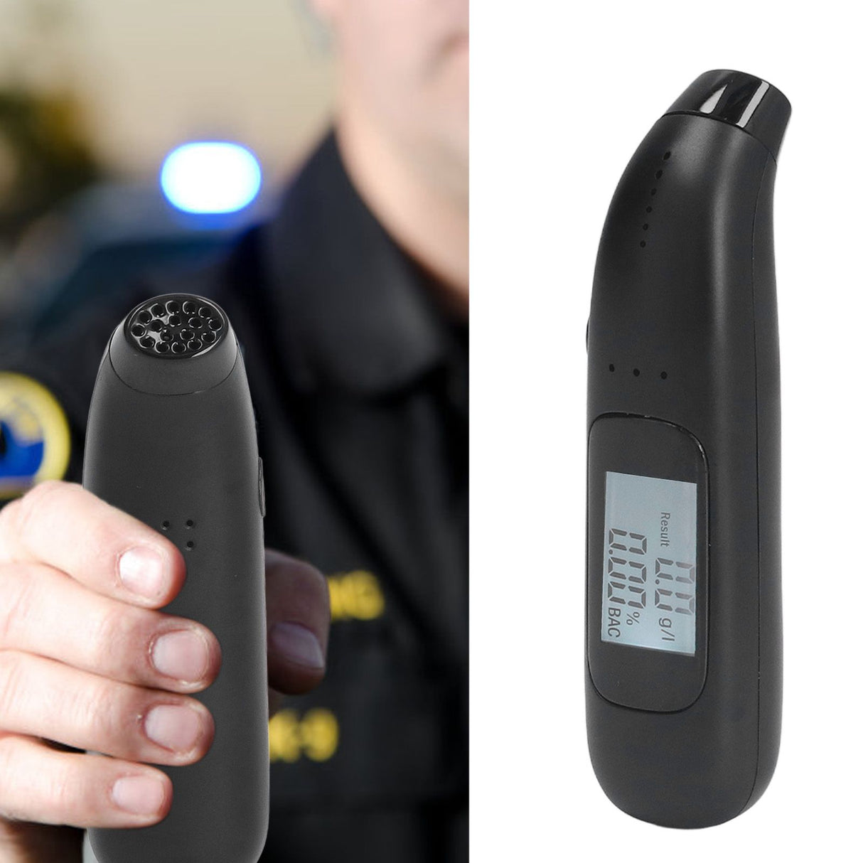Alcohol Tester DC5V 1A Blowing Type High Accuracy Portable Alcohol Breathalyzer Quick Check Breathalyzer for Driver