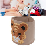 Cotton Laundry Hamper Thickened Cartoon Animal Children's Toys Household Debris Dirty Clothes Storage Bucket 30x27cm Tiger