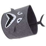 Cotton Laundry Hamper Thickened Cartoon Animal Children's Toys Household Debris Dirty Clothes Storage Bucket 30x27cm Shark - Extra Image