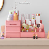 Makeup Storage Case Plastic Cosmetic Drawer Storage Box Multifunctional Storage Drawers for Bathroom Counter Pink 26.5x16x12cm / 10.4x6.3x4.7in