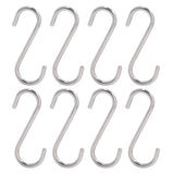 8PCS S Hook Rustproof Stainless Steel S Hooks Heavy Duty Simple Style Overstriking Portable S Kitchen Hook for Bathroom 8 Pack S Hook