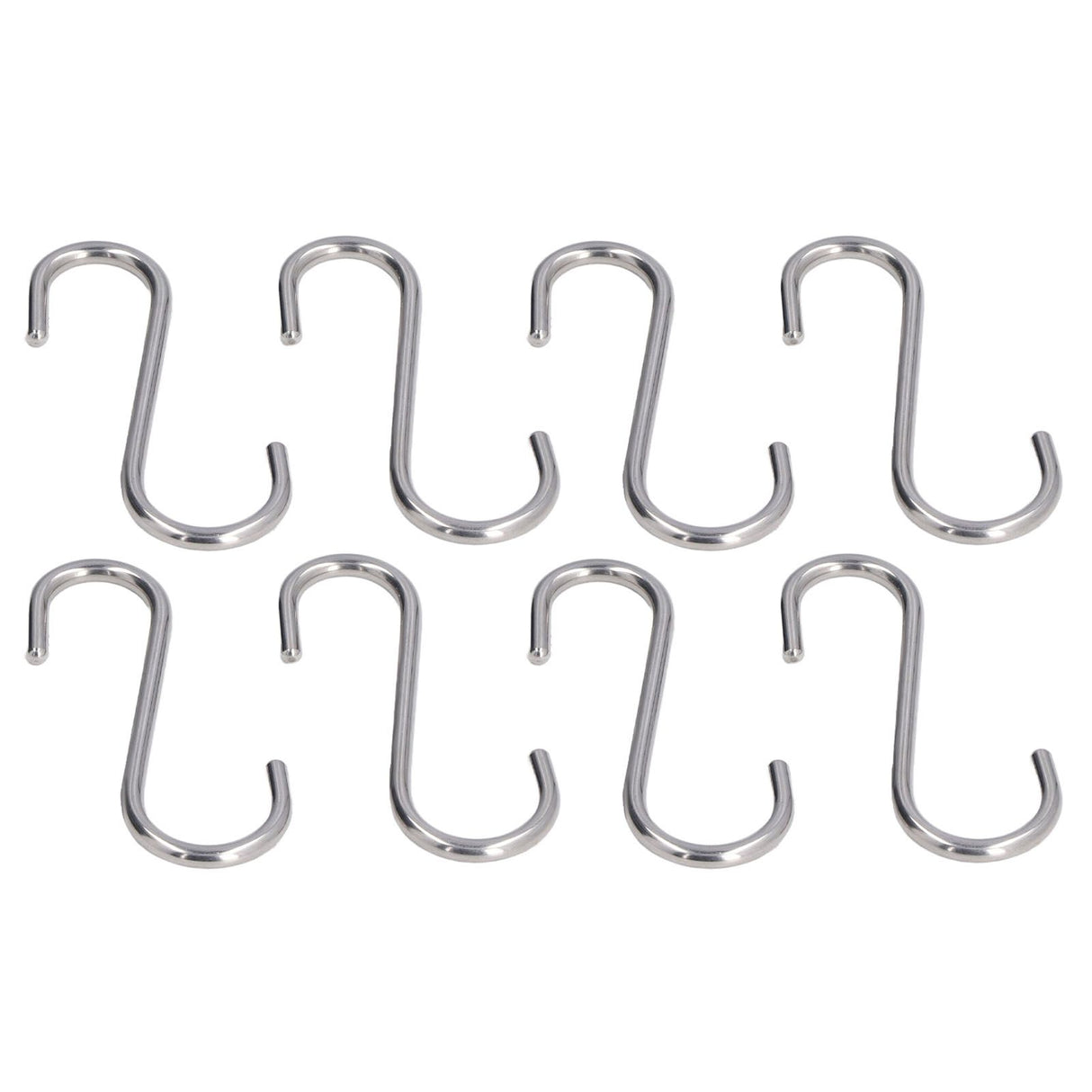 8PCS S Hook Rustproof Stainless Steel S Hooks Heavy Duty Simple Style Overstriking Portable S Kitchen Hook for Bathroom 8 Pack S Hook