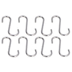 8PCS S Hook Rustproof Stainless Steel S Hooks Heavy Duty Simple Style Overstriking Portable S Kitchen Hook for Bathroom 8 Pack S Hook