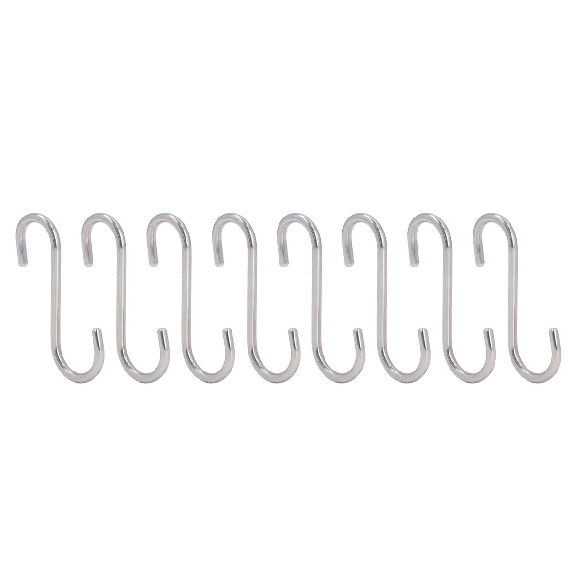 8PCS S Hook Rustproof Stainless Steel S Hooks Heavy Duty Simple Style Overstriking Portable S Kitchen Hook for Bathroom 8 Pack S Hook