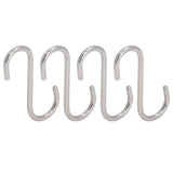 8PCS S Hook Rustproof Stainless Steel S Hooks Heavy Duty Simple Style Overstriking Portable S Kitchen Hook for Bathroom 8 Pack S Hook