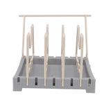 Pot Lid Holder Durable PP Space Saving Stable Nonslip Base Wide Application Cutting Board Organizer Type B