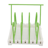 Pot Lid Holder Durable PP Space Saving Stable Nonslip Base Wide Application Cutting Board Organizer Type C - Side View