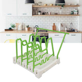 Pot Lid Holder Durable PP Space Saving Stable Nonslip Base Wide Application Cutting Board Organizer Type C