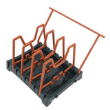Pot Lid Holder Durable PP Space Saving Stable Nonslip Base Wide Application Cutting Board Organizer Type D - Top-Down View