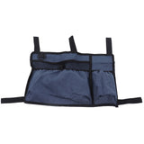 Multi Pocket Oxford Cloth Walker Storage Bag Wheelchair Side Hanging Storage Bag Walker Basket Bag Blue
